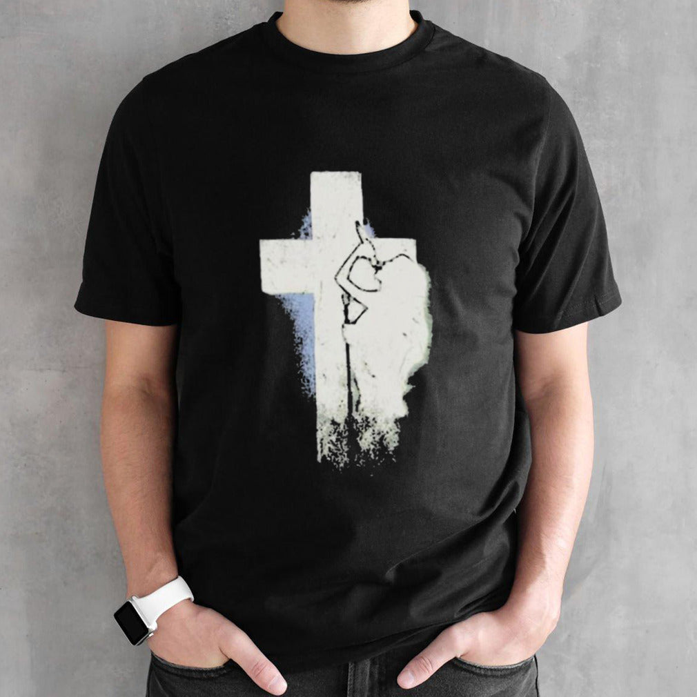 Nessa Barrett Merch Crucifix Distressed Shirts