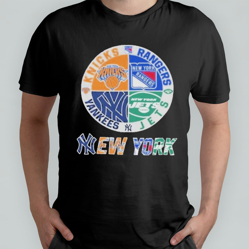 New York Jets NY Yankees NY Rangers NY Knicks Sports City Fan Proud T-Shirt