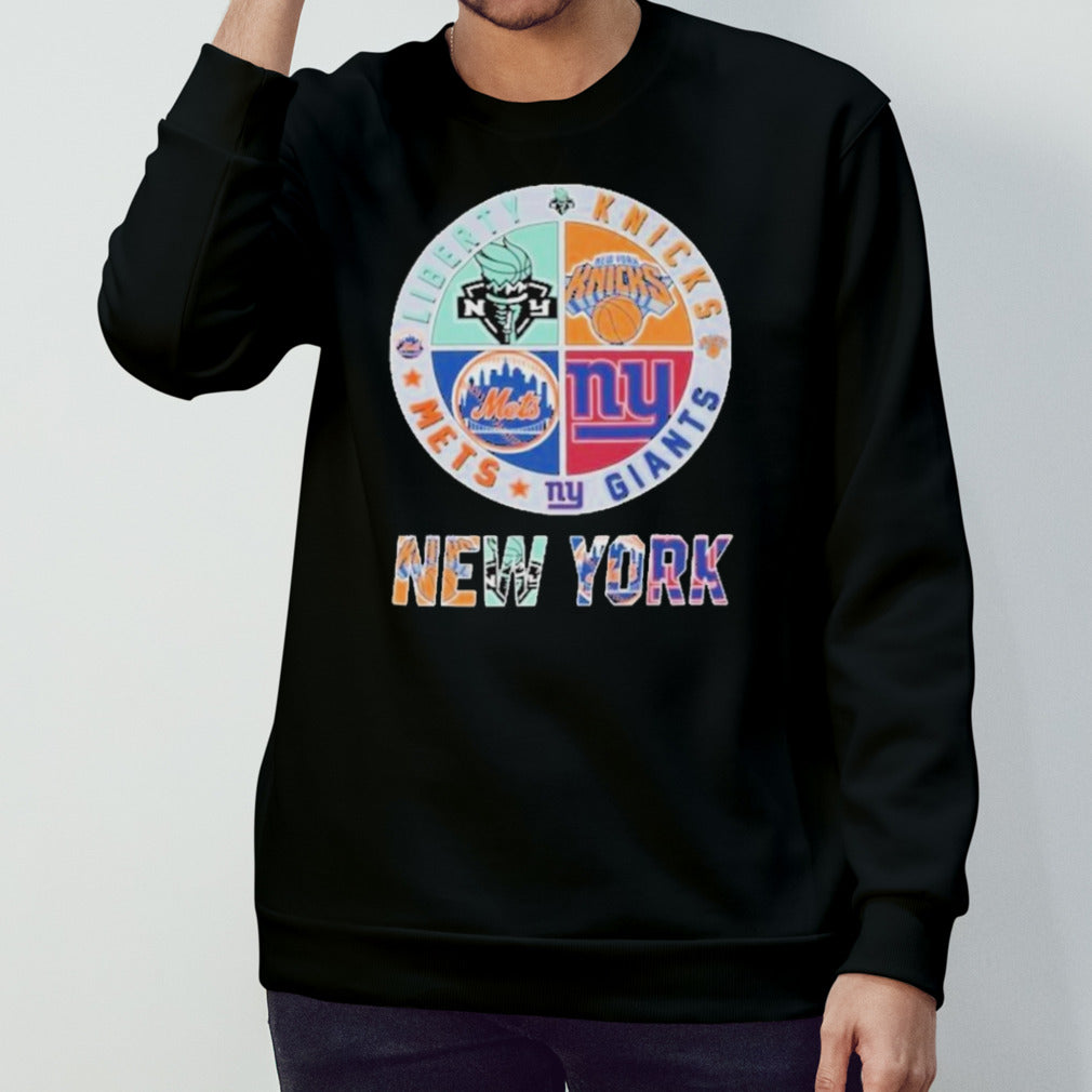 New York Mets NY Giants NY Liberty NY Knicks Proud City Sport Fan T-Shirt