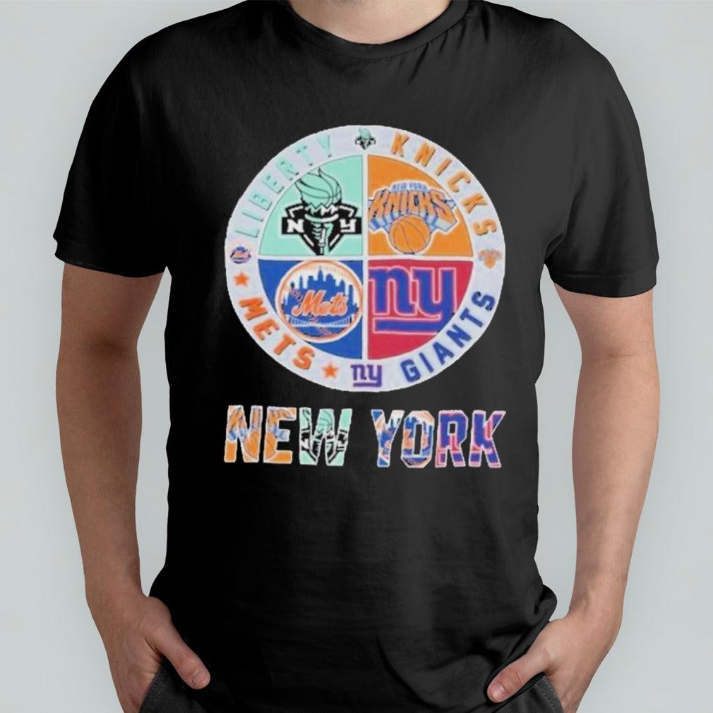 New York Mets NY Giants NY Liberty NY Knicks Proud City Sport Fan T-Shirt