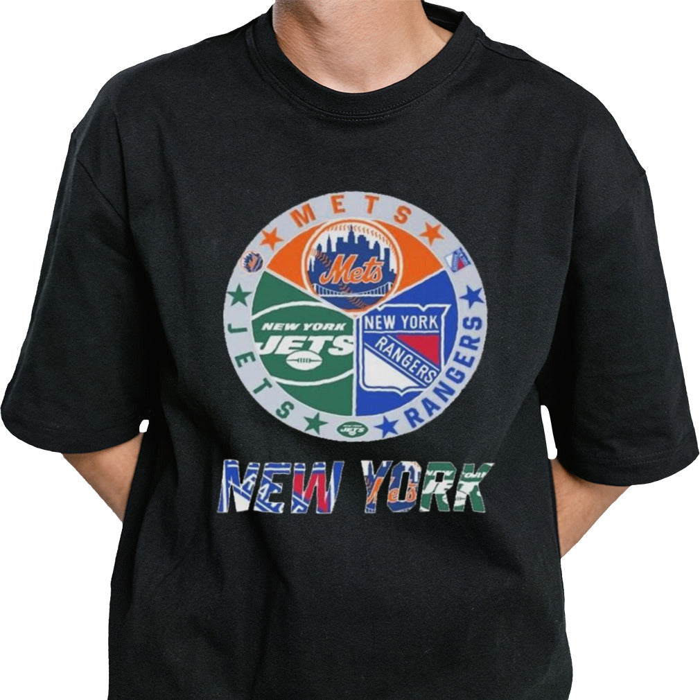 New York Mets New York Rangers New York Jets Sports City Fan Proud 2024 T-shirt