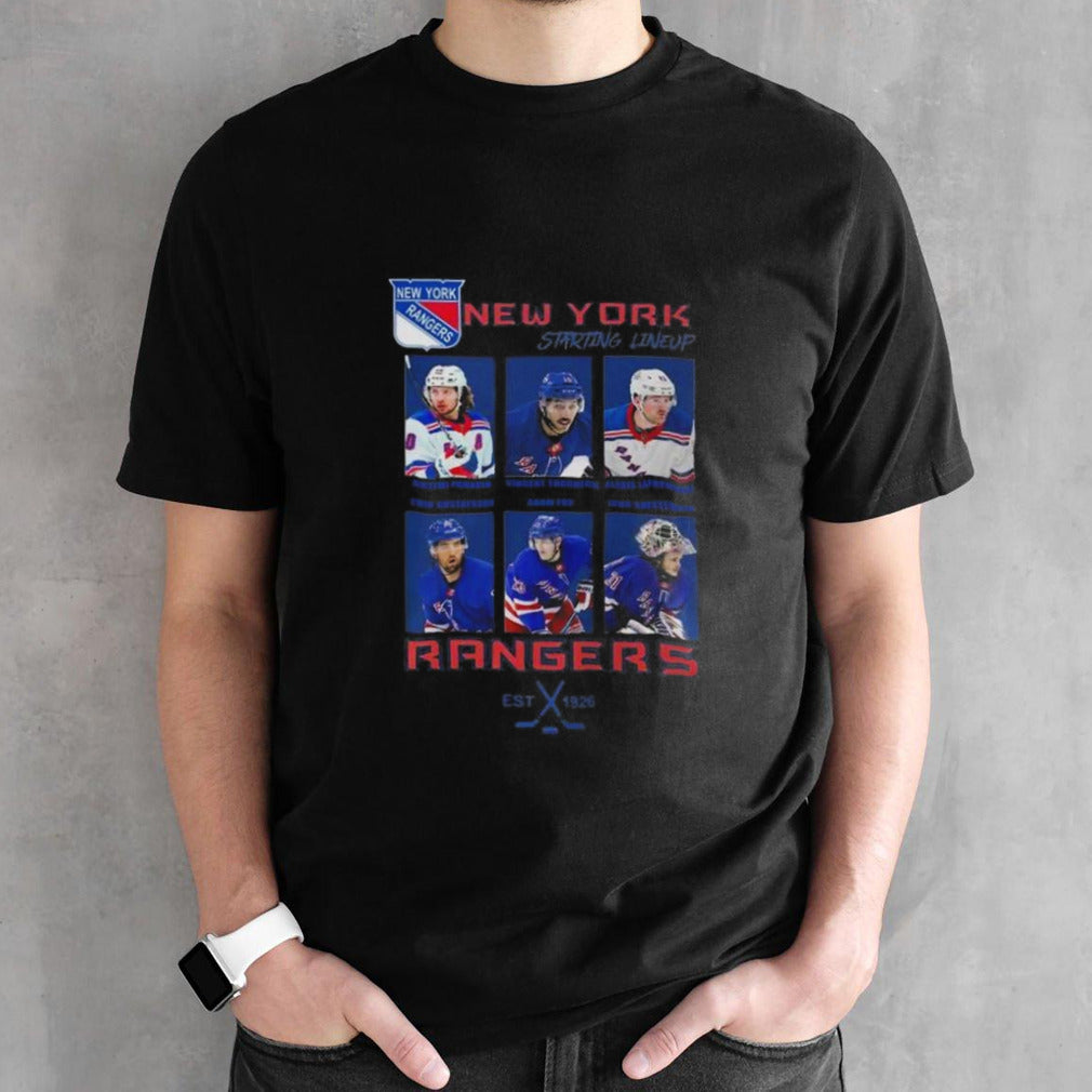 New York Rangers Hockey Starting Line Up Shirts