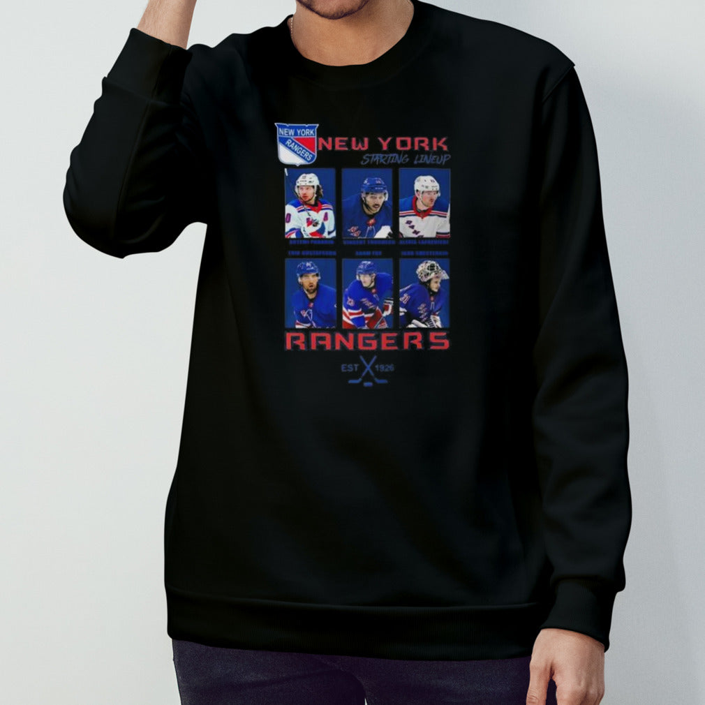 New York Rangers Hockey Starting Line Up Shirts