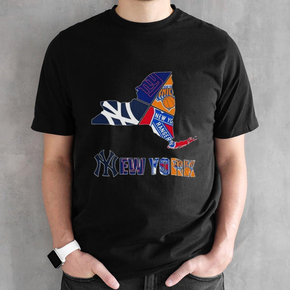 New York Rangers New York Giants New York Yankees Proud Fan 2024 Shirts