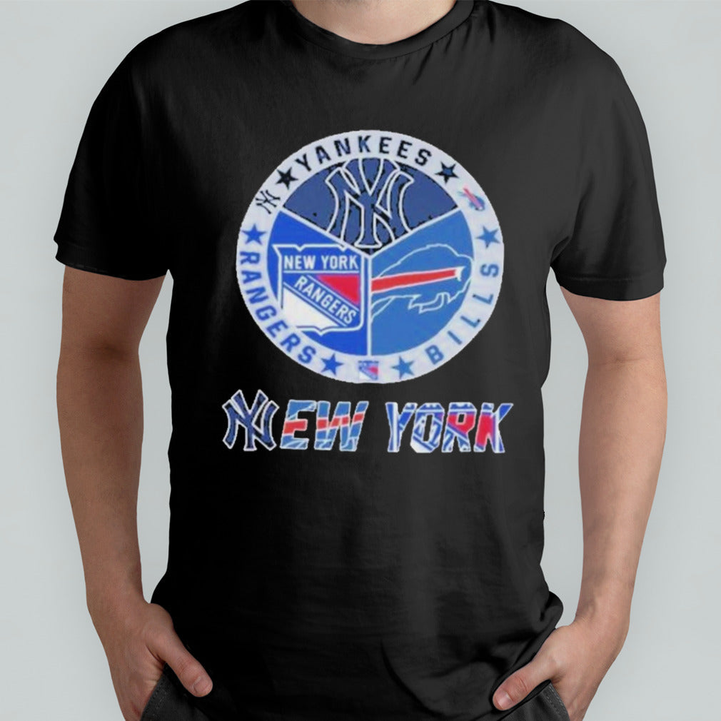 New York Yankees New York Rangers Buffalo Bills Sports City Fan Proud T-Shirt