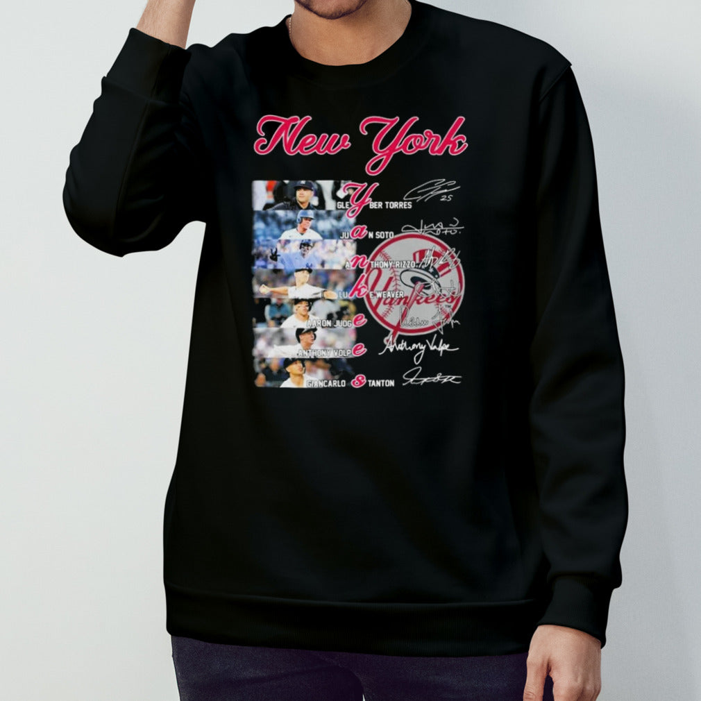 New York Yankees Team Players 2024 Signatures shirts