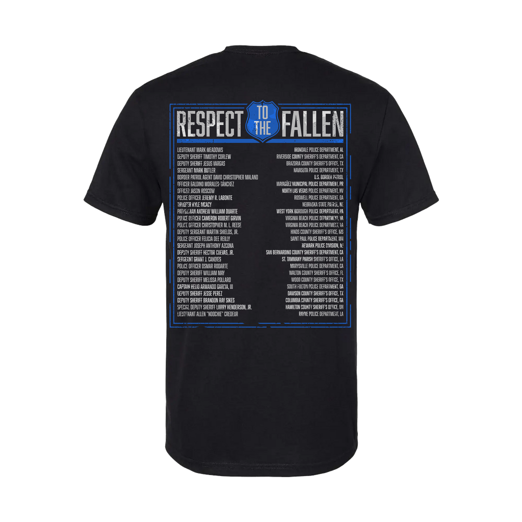 Back The Blue Police Commemorative T-Shirt - SIGNED