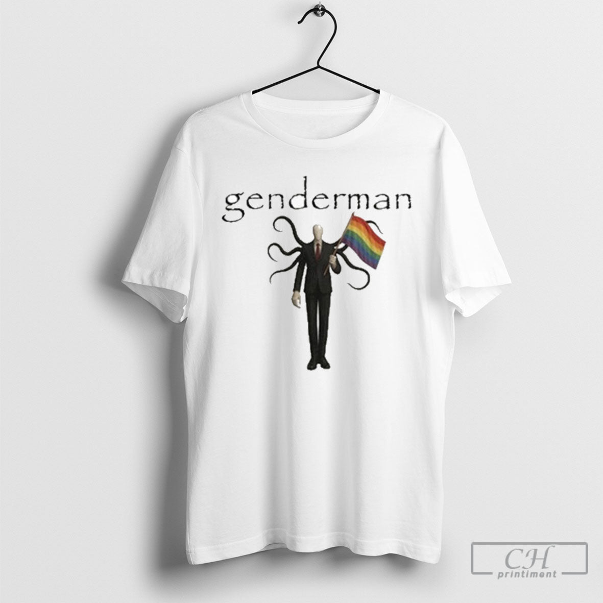 Official Slenderman Genderman Pride Flag Shirt Sweatshirt