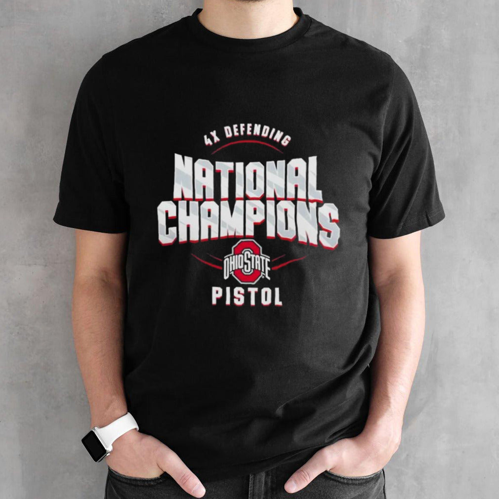 Ohio State Buckeyes Pistol 4x Defending National Champions T-shirts