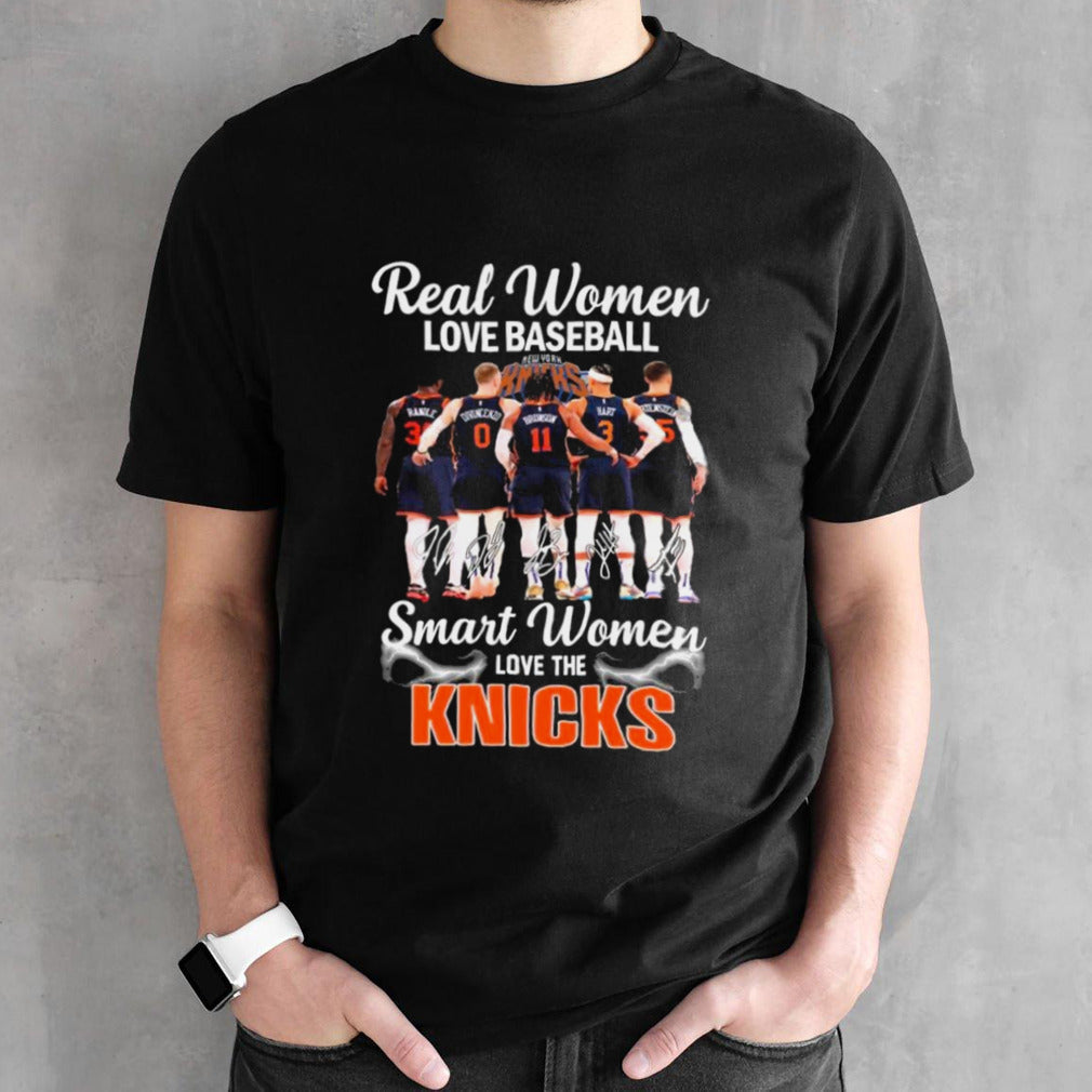 Real Women Love Basketball Smart Women Love The New York Knicks 2024 Signatures Shirts