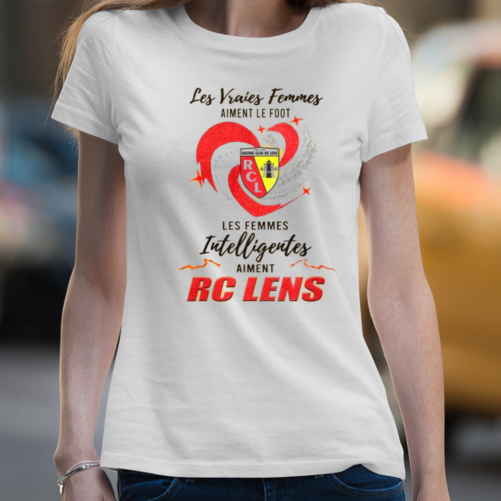 Real Women Love Football Paris Smart Women Love RC Lens T-Shirt