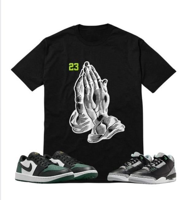 Shirt Matching J D 3 True Green Shirt Pray Black