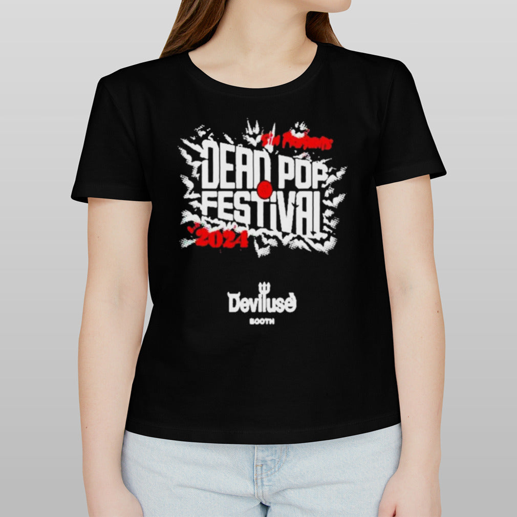 Sim Presents Dead Pop Festival 2024 Deviluse Booth Merchandise T-Shirt