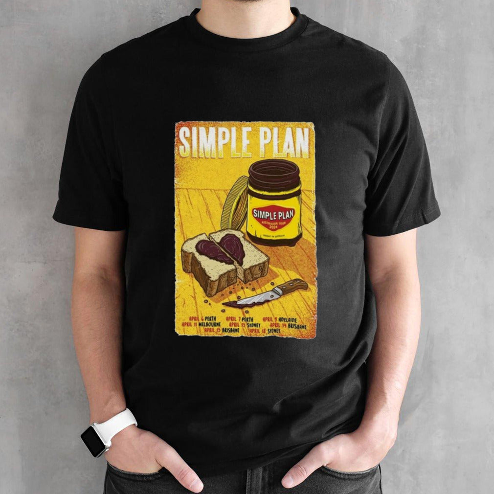 Simple Plan April 11 2024 John Cain Arena Melbourne Aus T-shirts