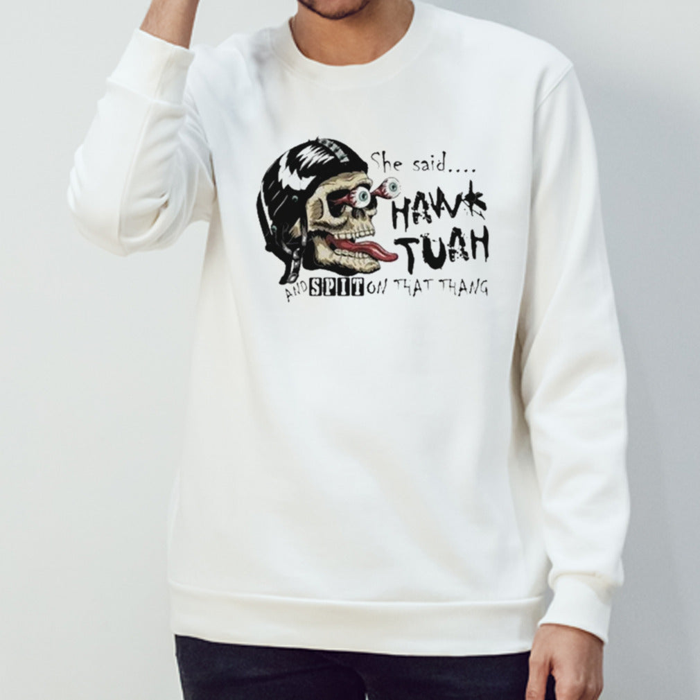 Skull She Said Hawk Tuah24 And Spit On That Thang T-shirt
