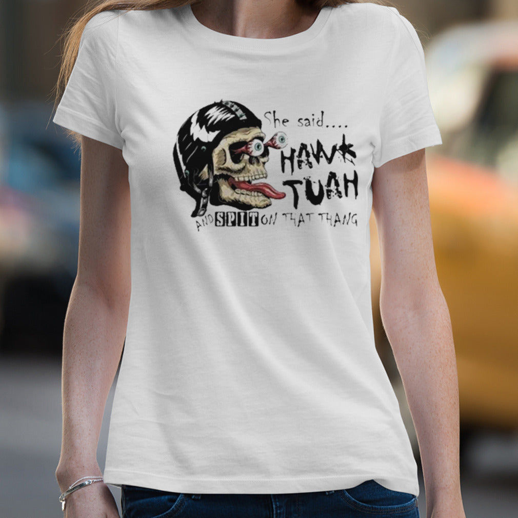 Skull She Said Hawk Tuah24 And Spit On That Thang T-shirt