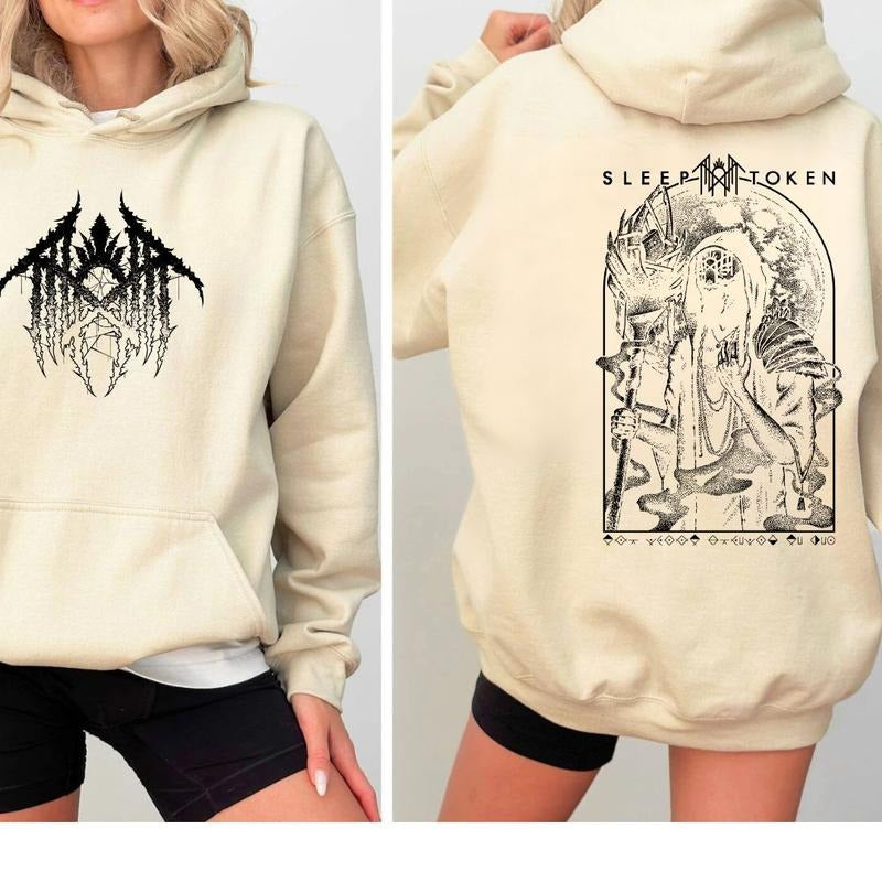Sleep Token Shirt, Gothic-Inspired Art Shirt, Bold Streetwear Style, Casual Trend 2025 Shirt Cotton Fabric