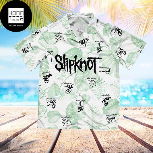 Slipknot With Sign Green Color 2024 Trendy Hawaiian Shirt
