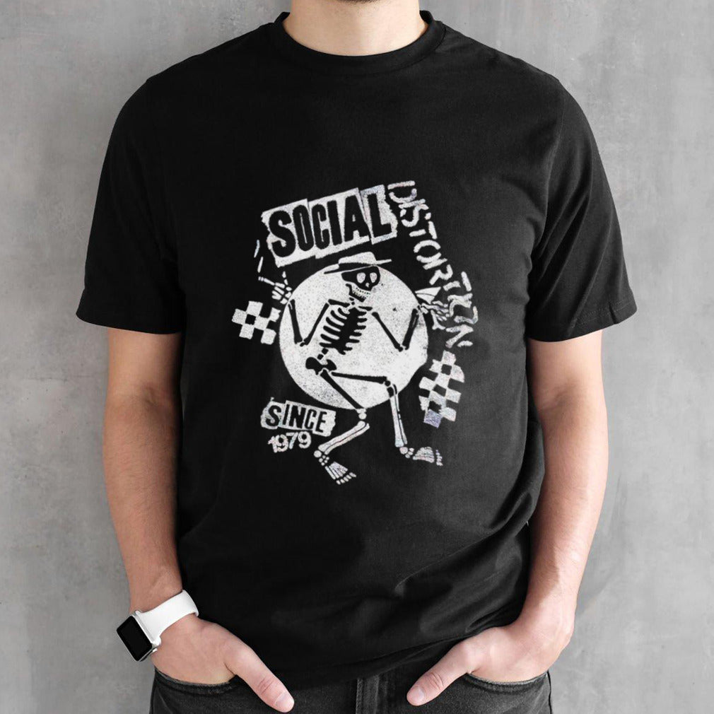 Social distortion spray skelly skeleton shirts