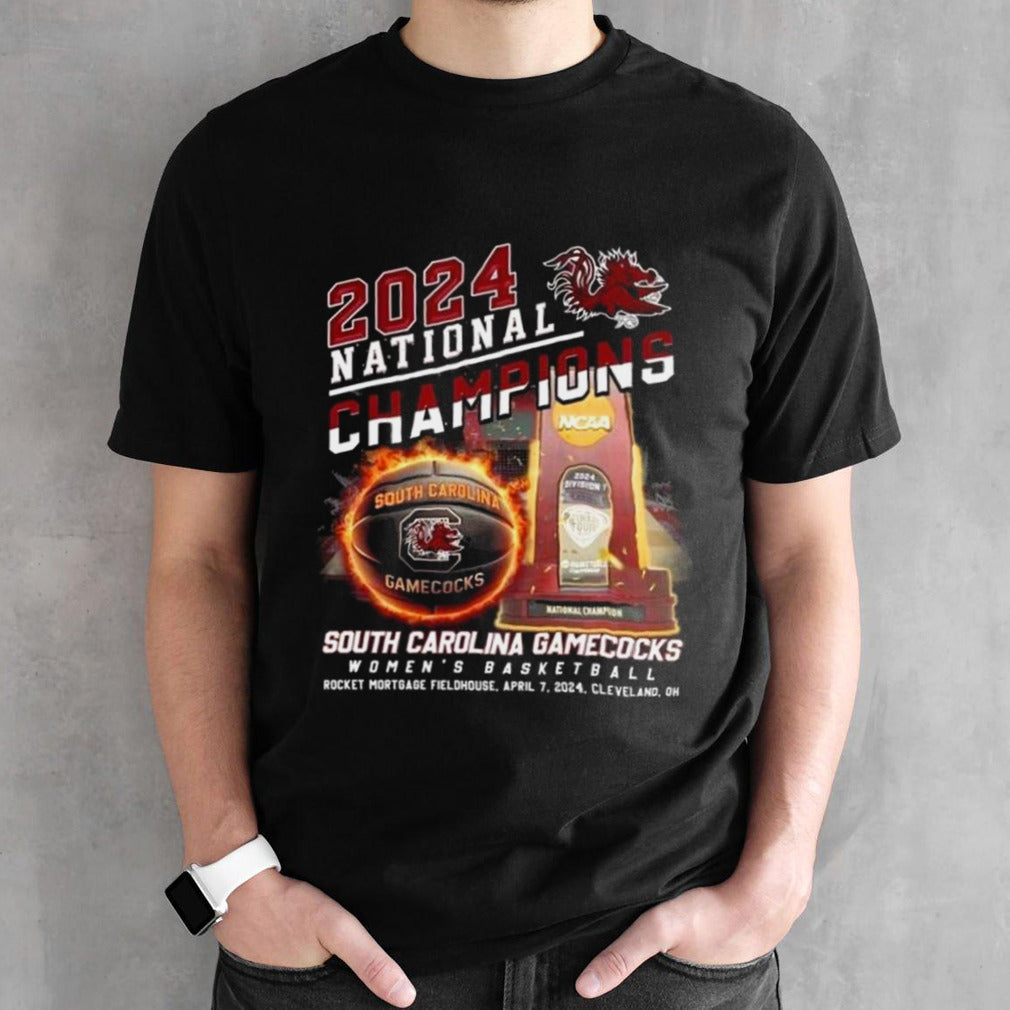 South Carolina Gamecocks Basketball 2024 National Champions Fan Celebration Womensâ€™s Basketball Shirts