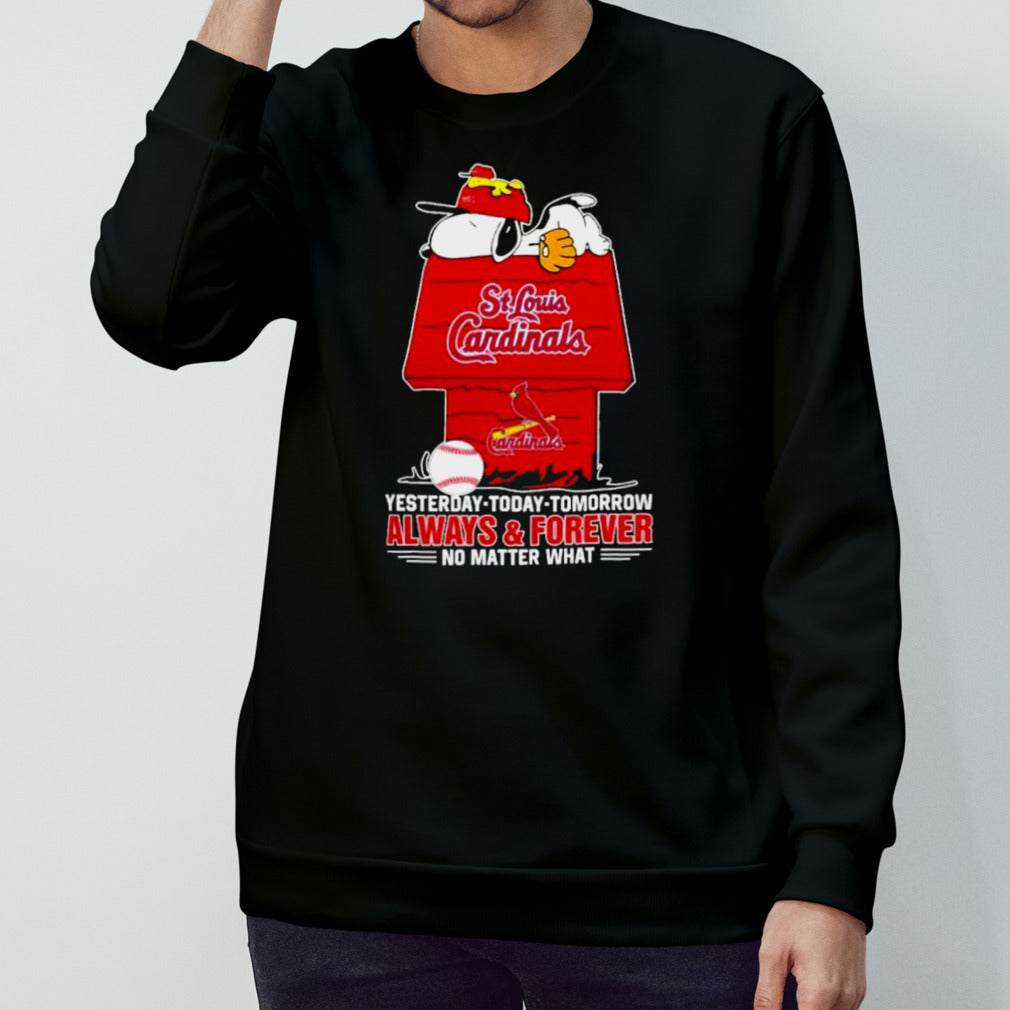 Sts. Louis Cardinals Snoopy X Woodstock Yesterdays, Todays, Tomorrow Always And Forever No Matter What 2024 T-shirts