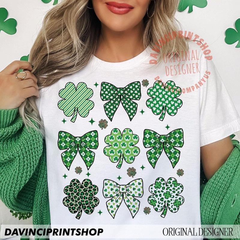 St Patrick's Day Coquette Lucky Shamrock St Patrick's Day Retro St Patrick's Day Irish Shamrock Lucky