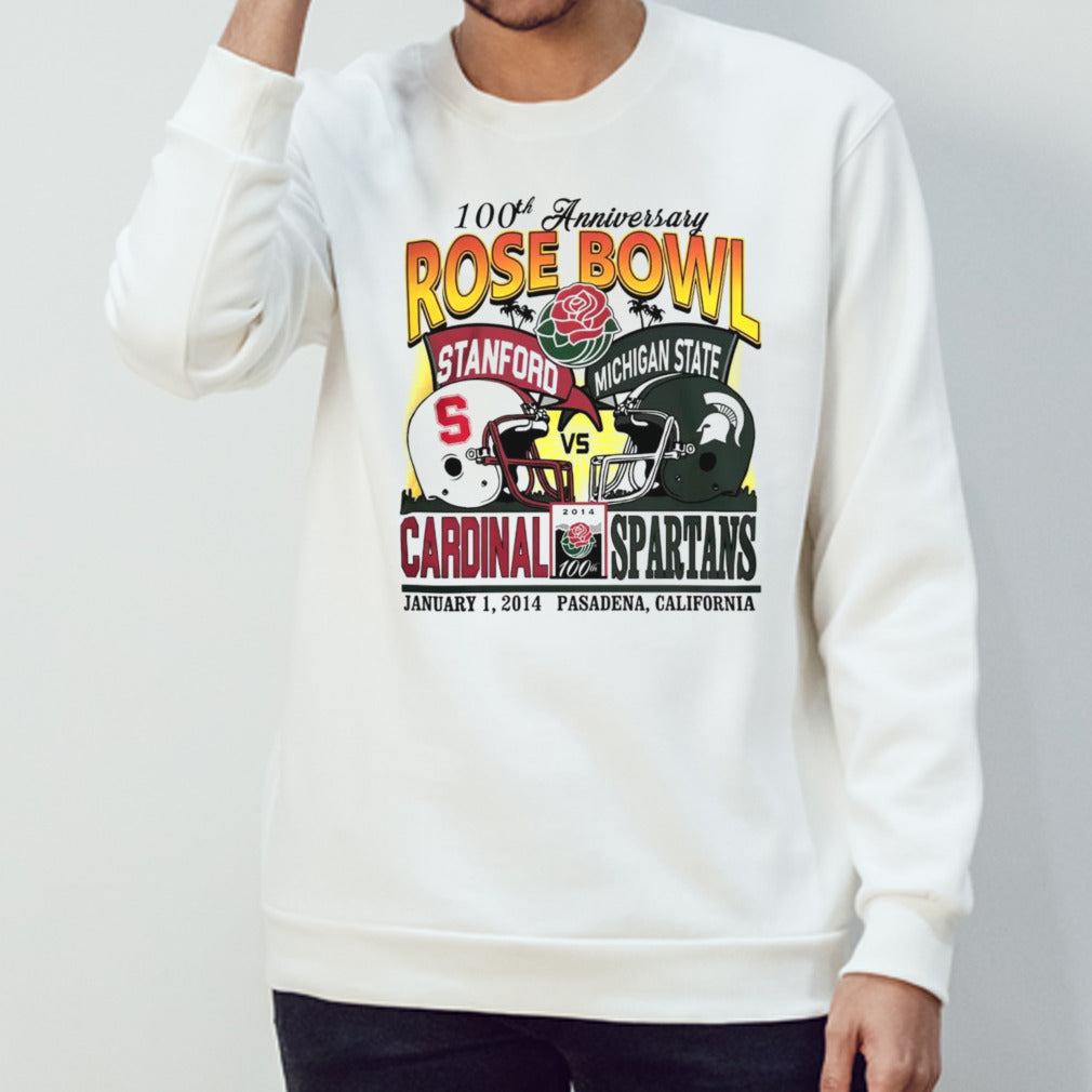 Stanford Vs Michigan 100th anniversary State Rose Bowl shirts