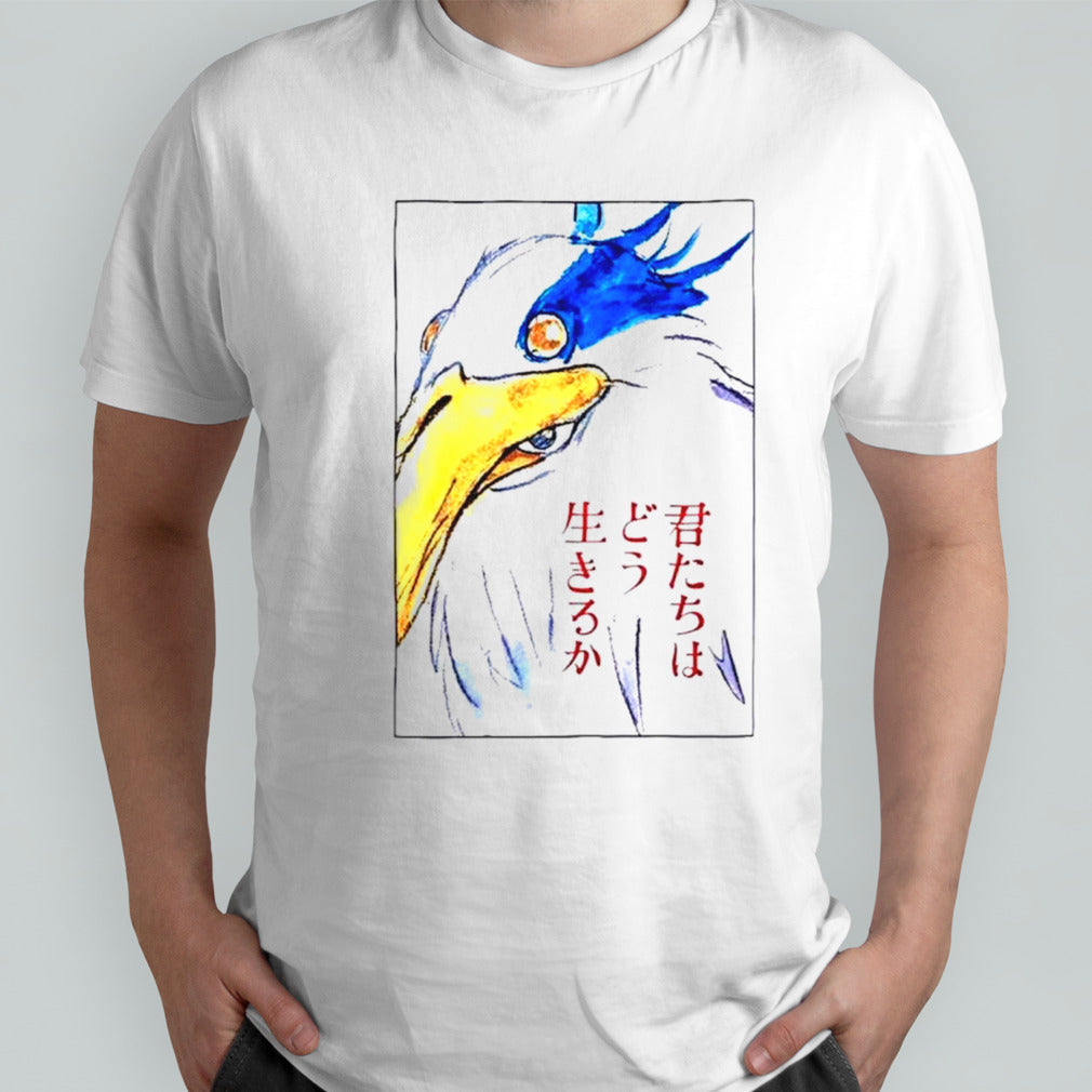 Studio Ghibli the boy and the heron japanese poster shirts