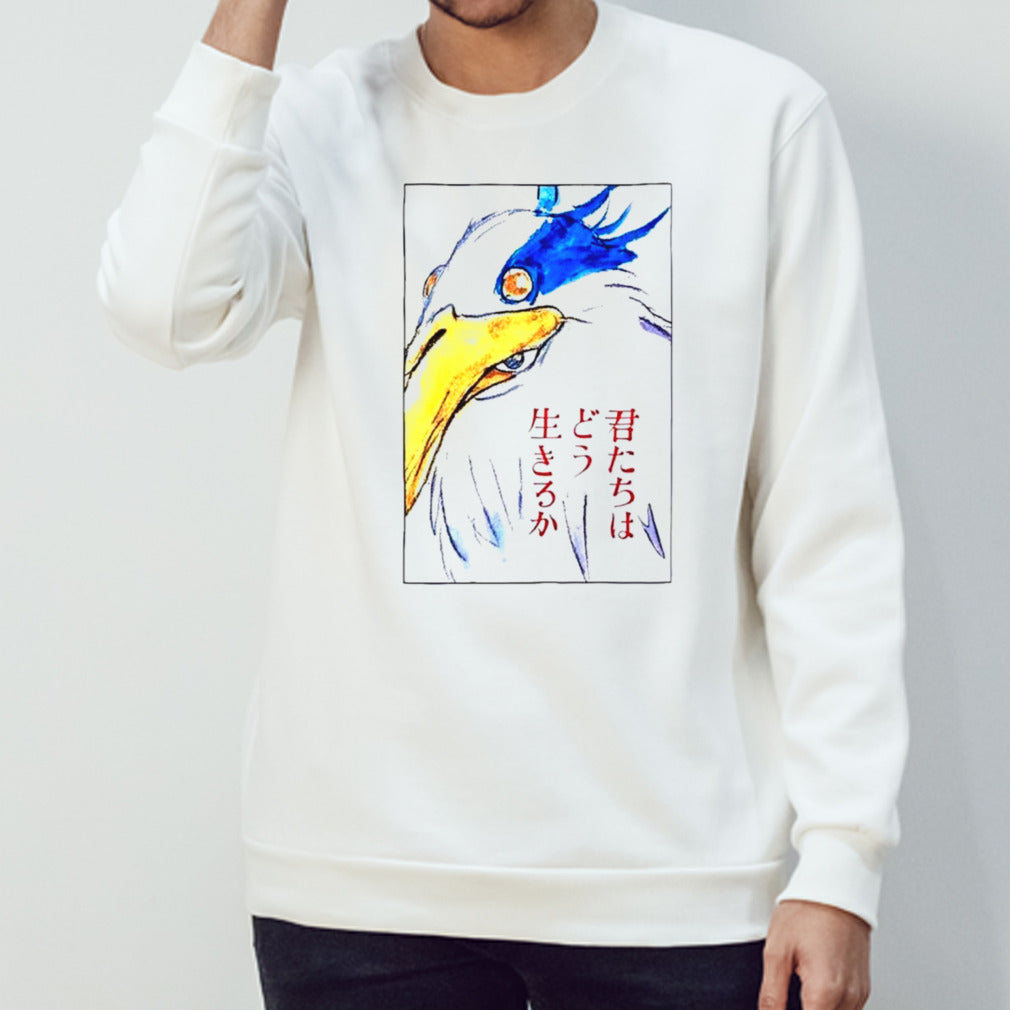Studio Ghibli the boy and the heron japanese poster shirts
