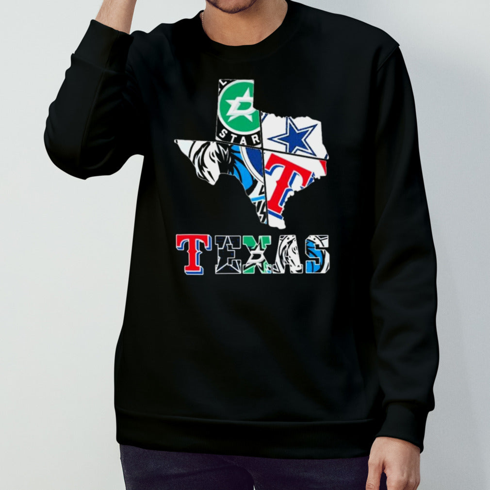 Texas Maps Sports Teams Logo 2024 Shirts