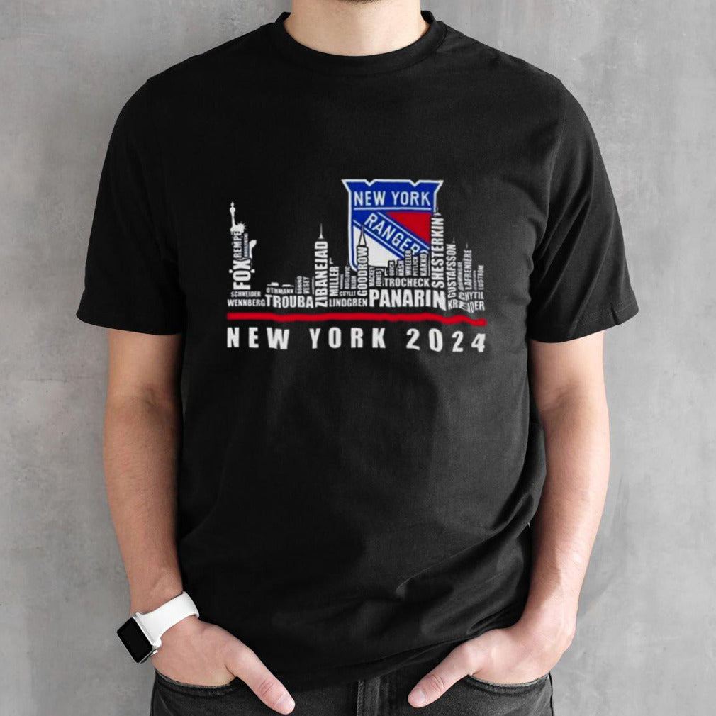 Texas Rangers 2024 Players Names Skyline Shirts