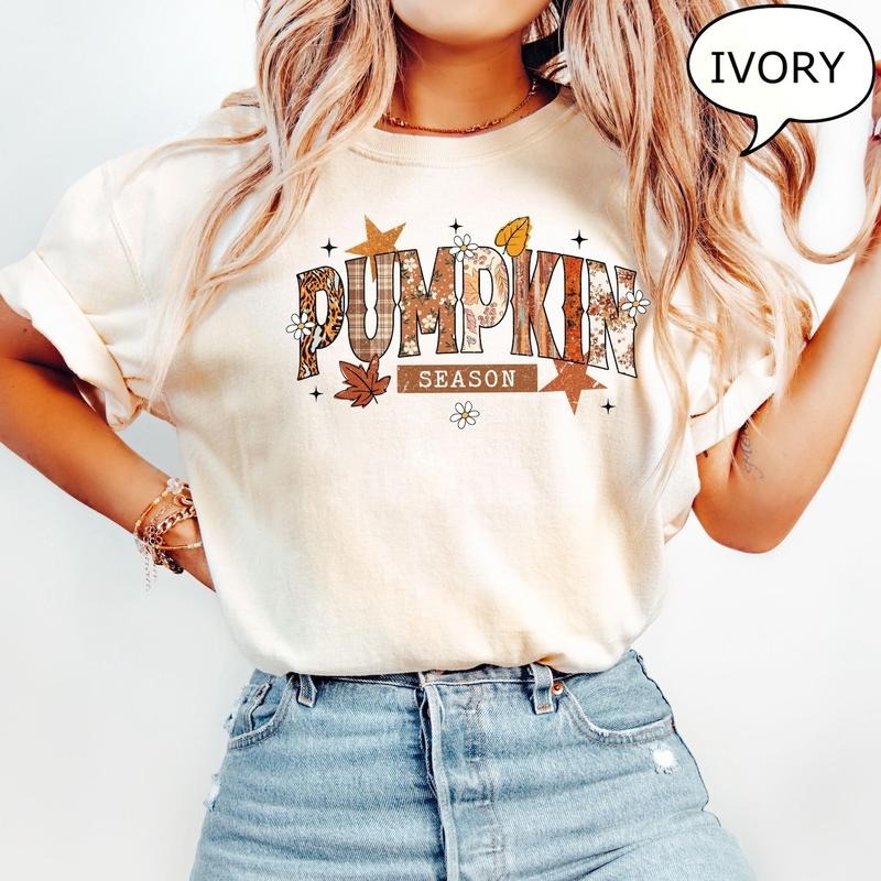 Thanksgiving  Pumpkin Season Fall Vibes T-Shirt, Autumn Fall Punpkin Tee, Autumn Thanksgiving Day Gifts