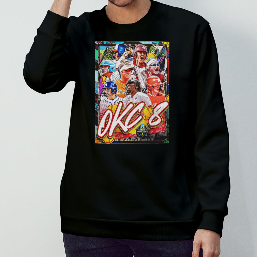 The OKC 9 NCAA Softball 2024 Womenâ€™s College World Series Oklahoma City Baseball shirt