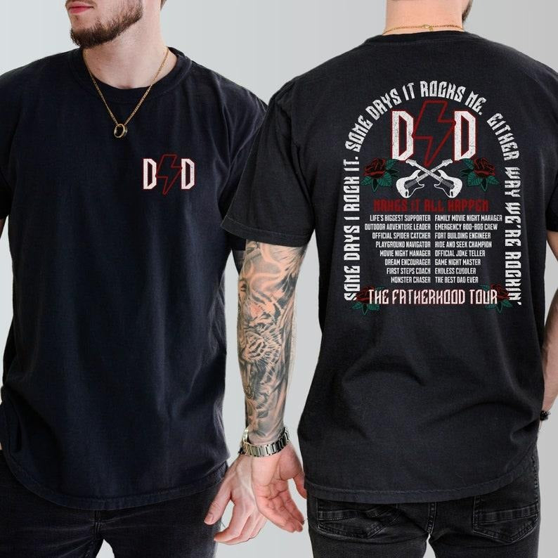 Trendy Dad Rock Shirt, Daddy Tour Shirt, Funny Fatherhood Shirt, Fathers Day Gift, Cool Trendy Dad Gifts, Dad T-Shirt