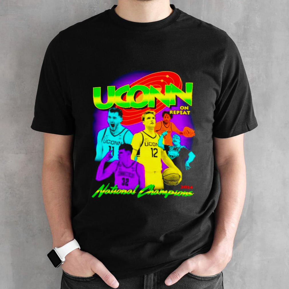 Uconn Huskies on repeat 2024 National Champions shirts