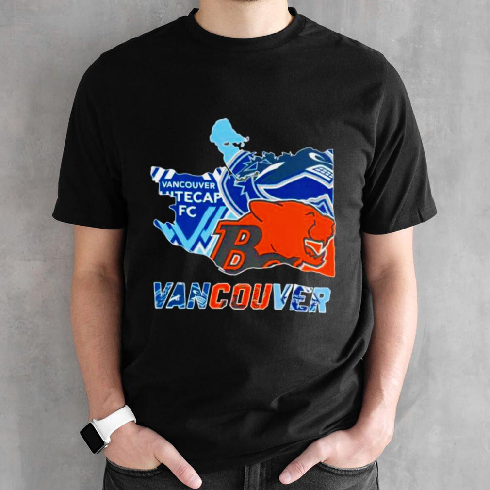 Vancouver Map Sports Teams Logo  shirt
