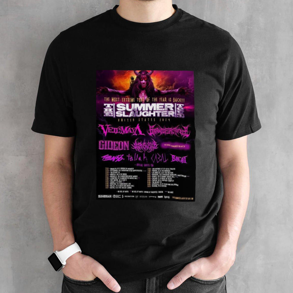 Veil Of Maya And Brand Of Sacrifice Lead Summer Slaughter 2024 T-shirts