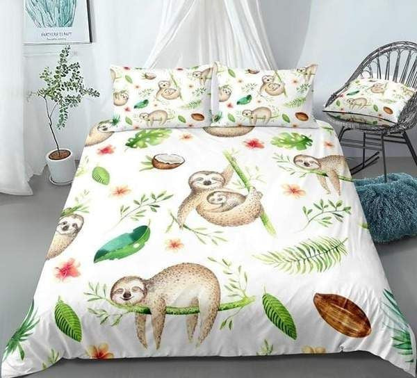 Watercolor Boho Tropical Bed Sheets Duvet Cover Bedding Setss