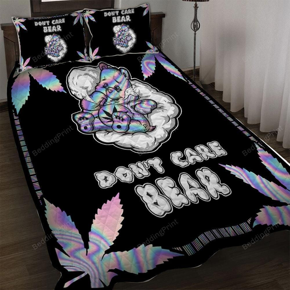Weed Dont Care Bear Bed Sheets Duvet Cover Bedding Setss