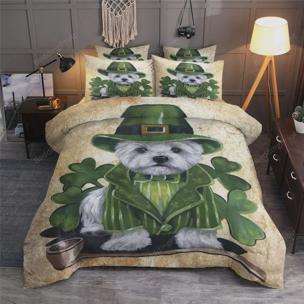 West Highland Terrier St Patricks Day Bed Sheets Duvet Cover Bedding Setss