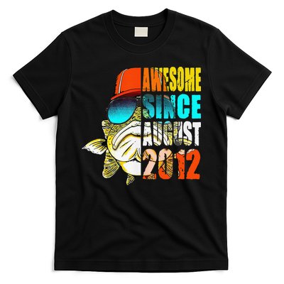 Awesome Since August 2012 Fishing 7th Birthday Gift T-Shirt