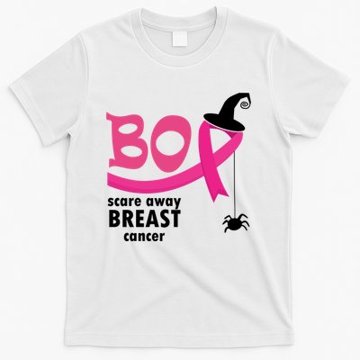 Boo Scare Away Breast Cancer Awareness Spooky T-Shirt