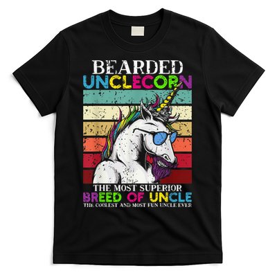 Bearded Unclecorn Uncle Unicorn Funny T-Shirt