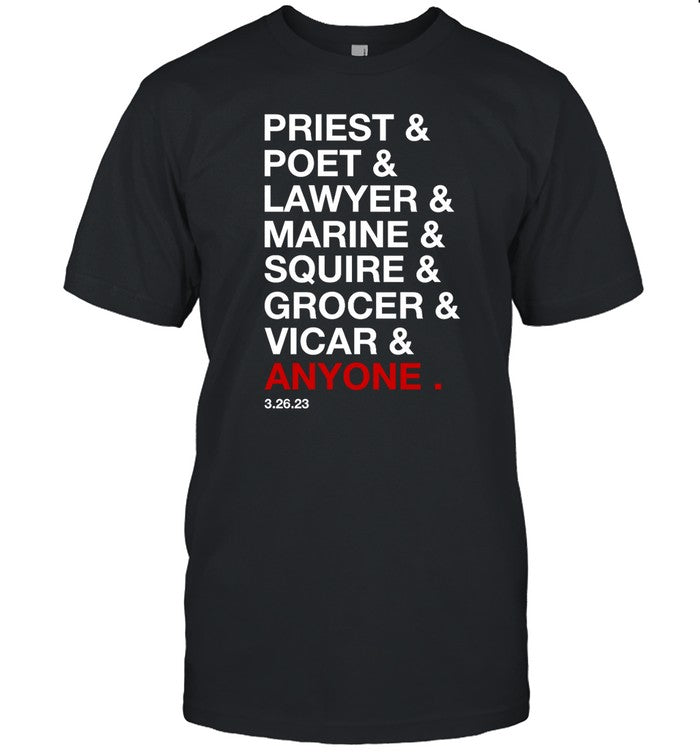 Priest Poet Lawyer Marine Squire Grocer Vicar Anyone Hoodie