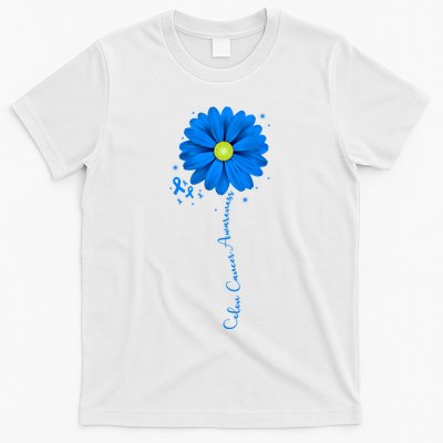 Colon Cancer Awareness Sunflower Ribbon T-Shirt