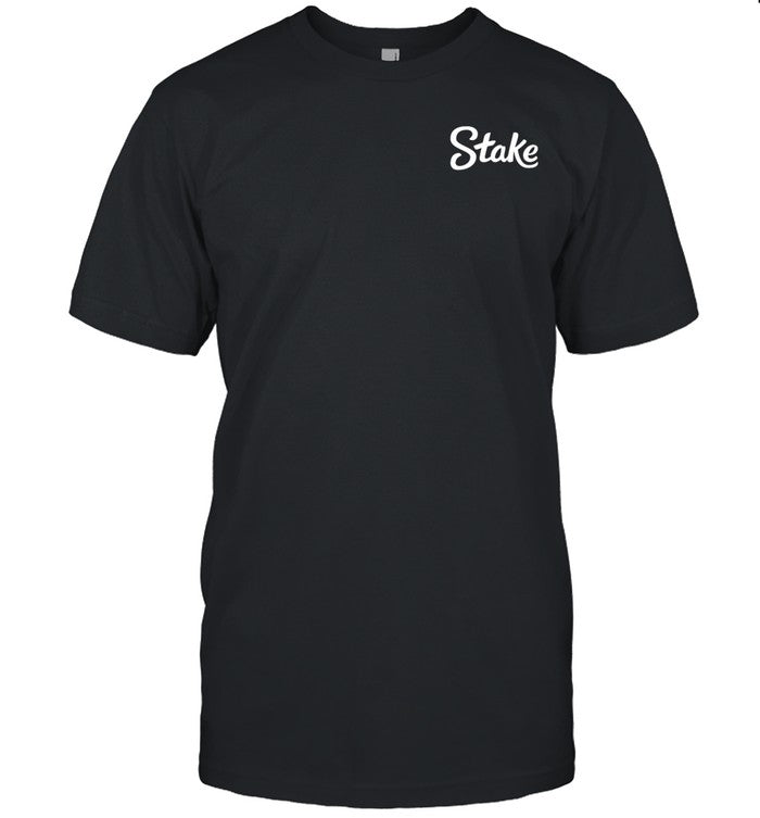 AlexPoatanPereira Wearing Stake Logo T Shirt