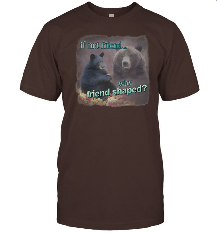 If Not Friend Why Friend Shaped Bear Shirt