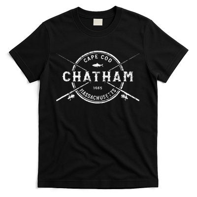 Chatham MA Vintage Crossed Fishing Rods T-Shirt
