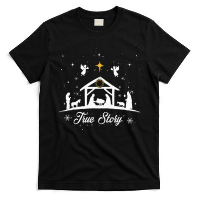 Christmas Nativity True Story Nativity Scene Gifts T-Shirt
