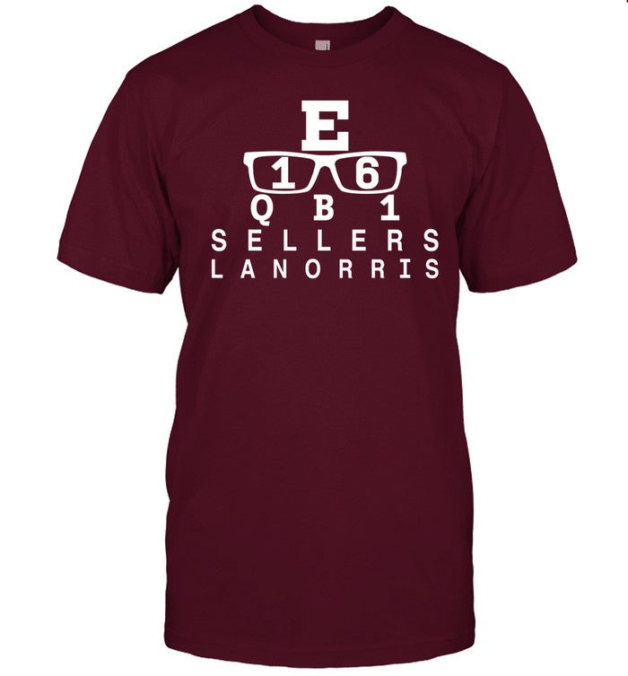 Palmetto Autographs E 16 Qb1 Lanorris Sellers Eye Chart Shirt